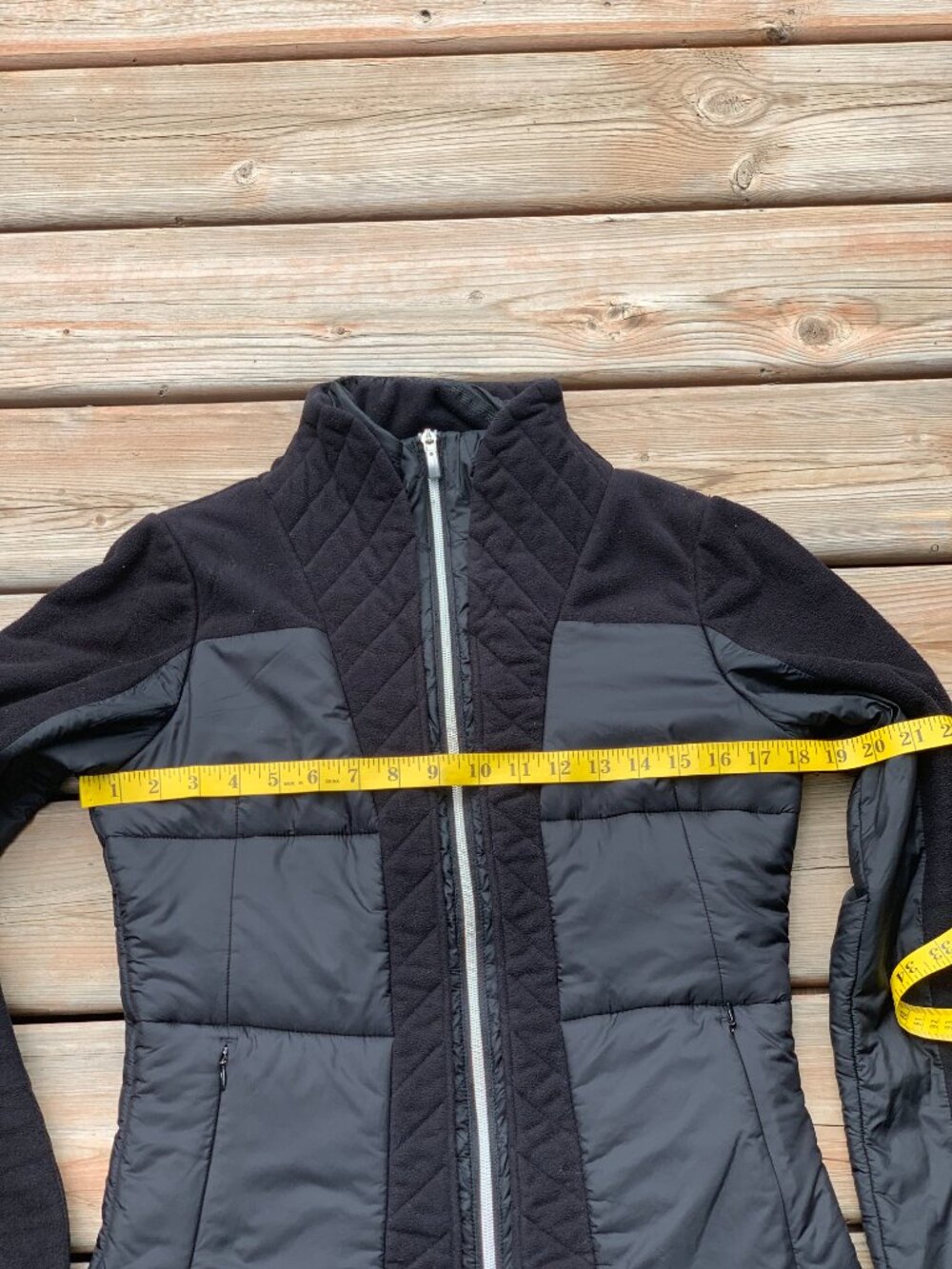Lululemon St Moritz Puffer Jacket Women's 6 Black Quilted Fleece Full Zip Coat - Picture 11 of 13